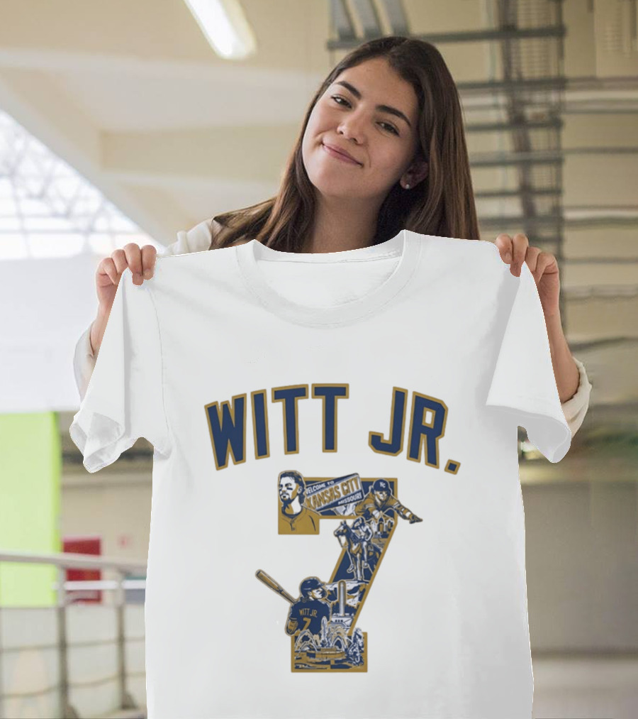 Witt Jr. Kansas City Welcome Missouri Royals MLB Number 7 T-Shirt