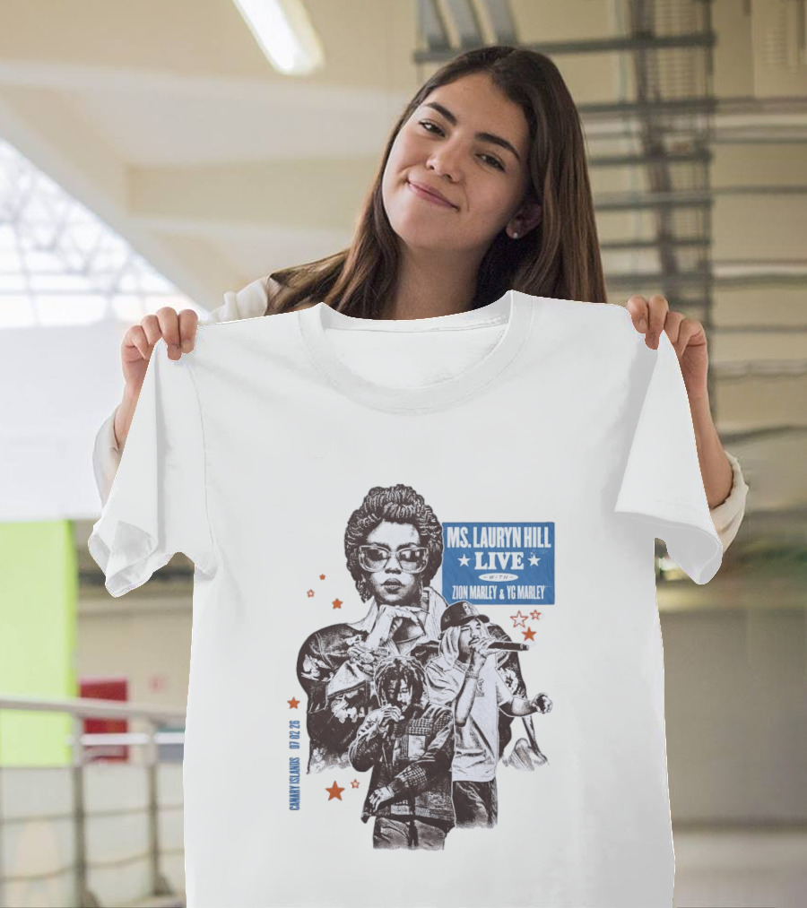 Ms Lauryn Hill Live Zion Marley YG Marley Canary Islands February 2026 T-Shirt