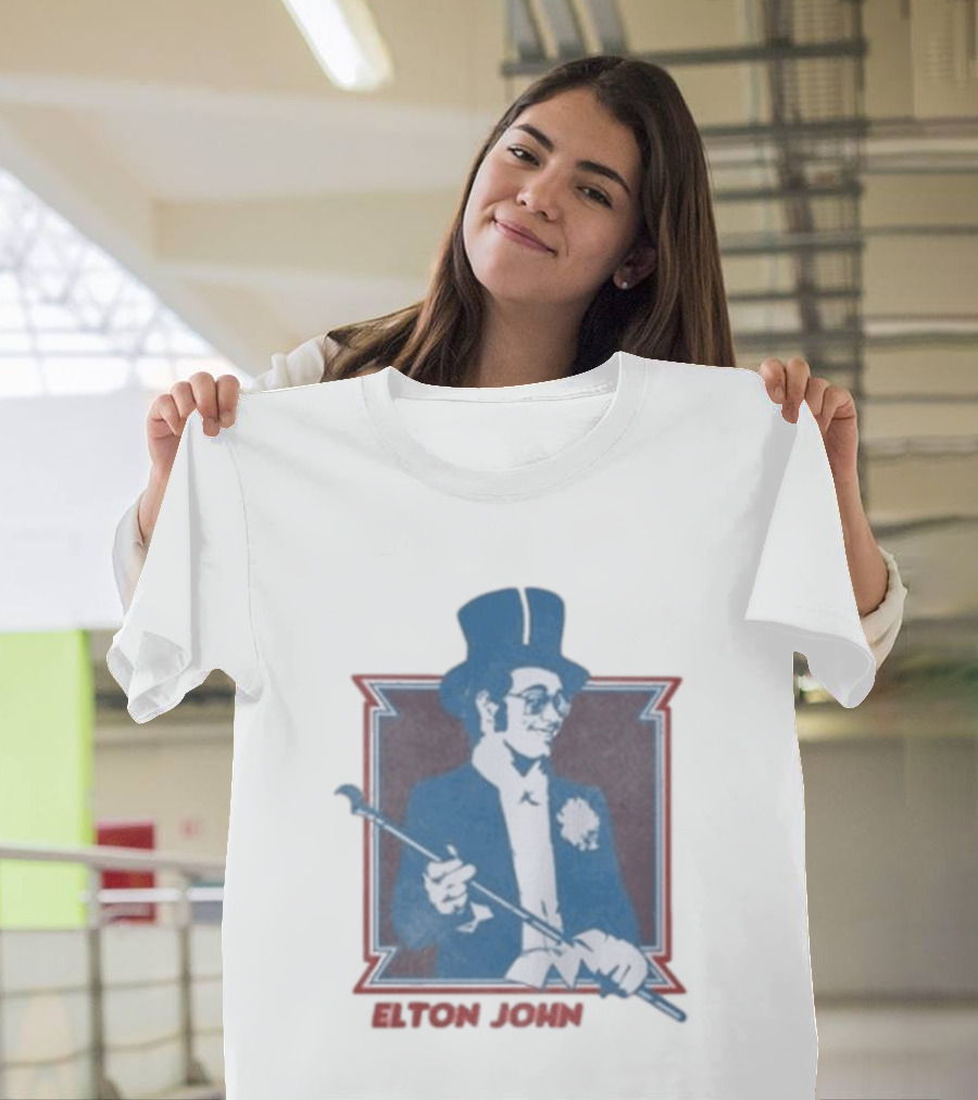 Elton John Top Hat Cane T-Shirt
