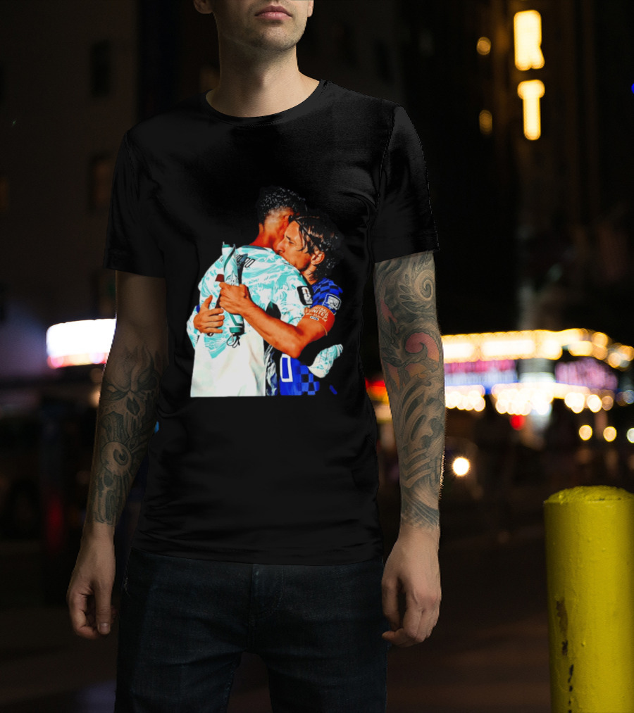 Modric Ronaldo Embrace Croatia Portugal Football Unity T-Shirt