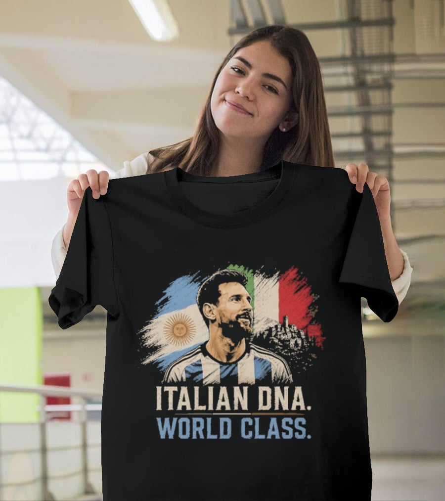 Italian DNA World Class Argentina Flag Soccer Player T-Shirt