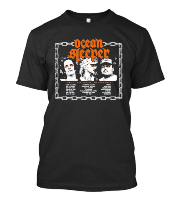 Ocean Sleeper Lonely Love Australia Tour 2024 Band Members Chain Border T-Shirt