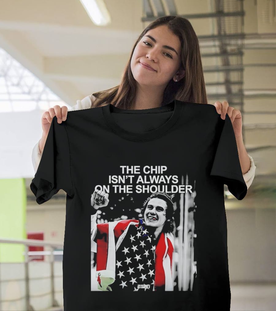 The Chip Isn't Always On The Shoulder Stars And Stripes Tribute NHL Jack Hughes T-Shirt
