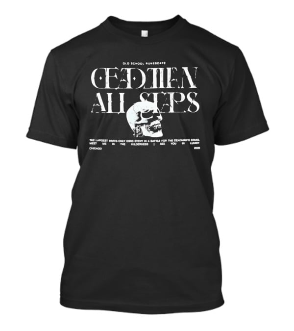 Old School Runescape Deadman All Stars 2026 Chicago Wilderness Battle Event T-Shirt
