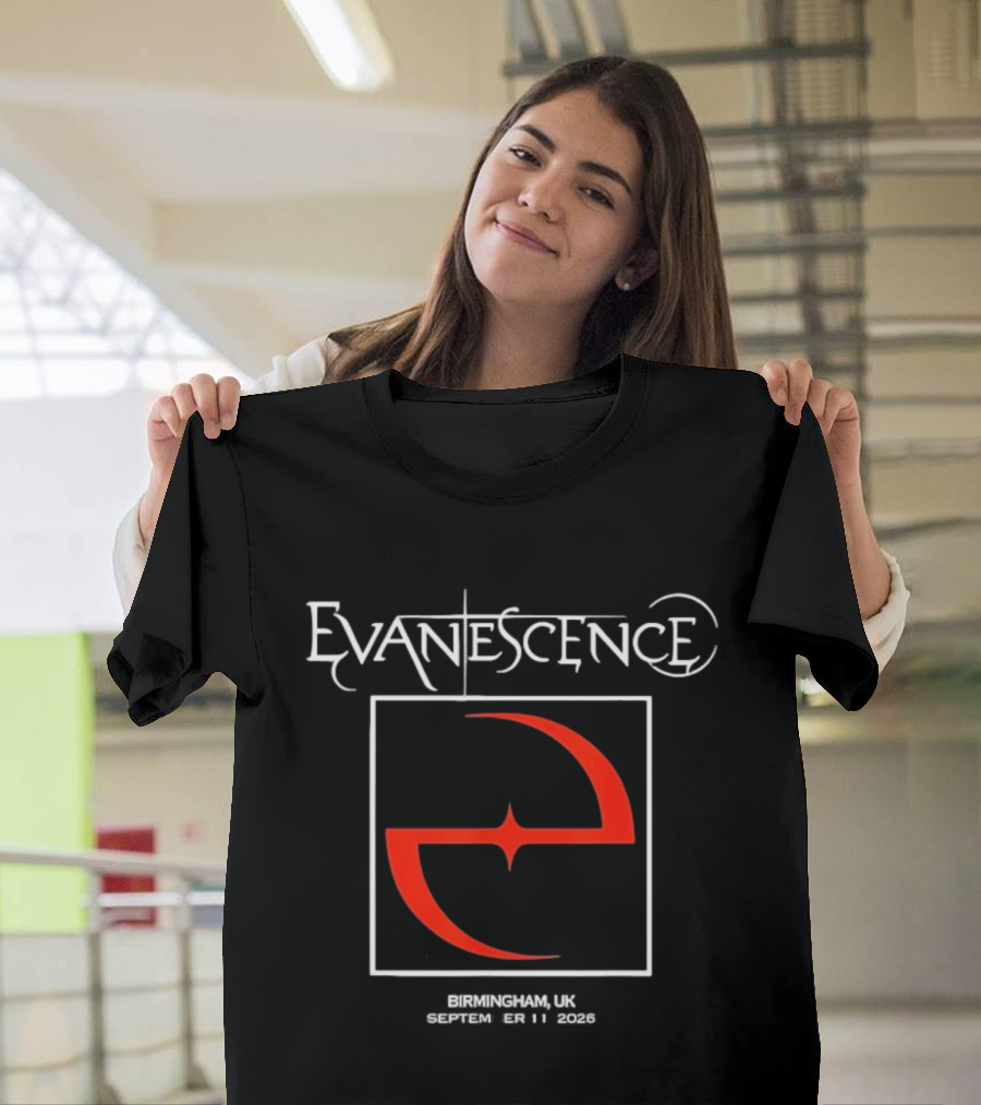Evanescence Birmingham UK September 11 2026 Red T-Shirt