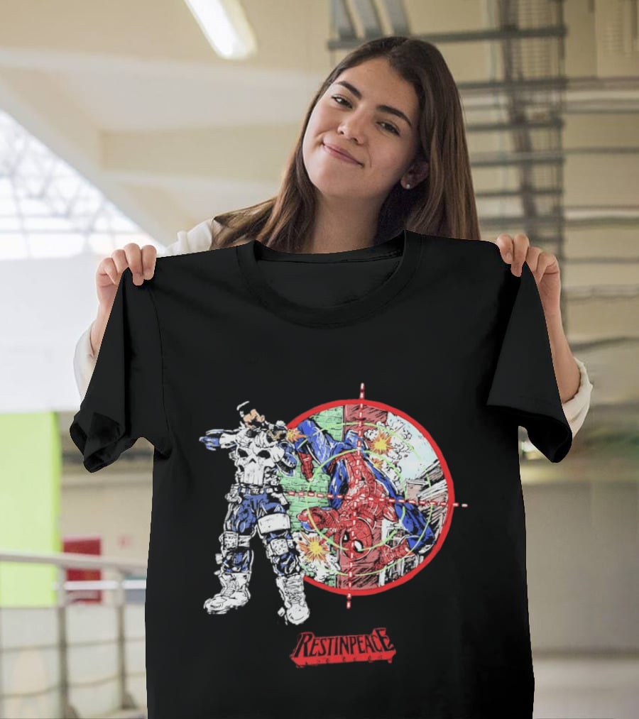 Punisher Crosshairs Spider Man RESTINPEACE T-Shirt