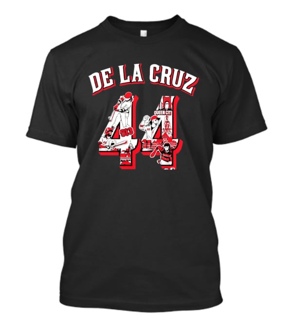 De La Cruz 44 Queen City 513 Cincinnati Reds MLB T-Shirt