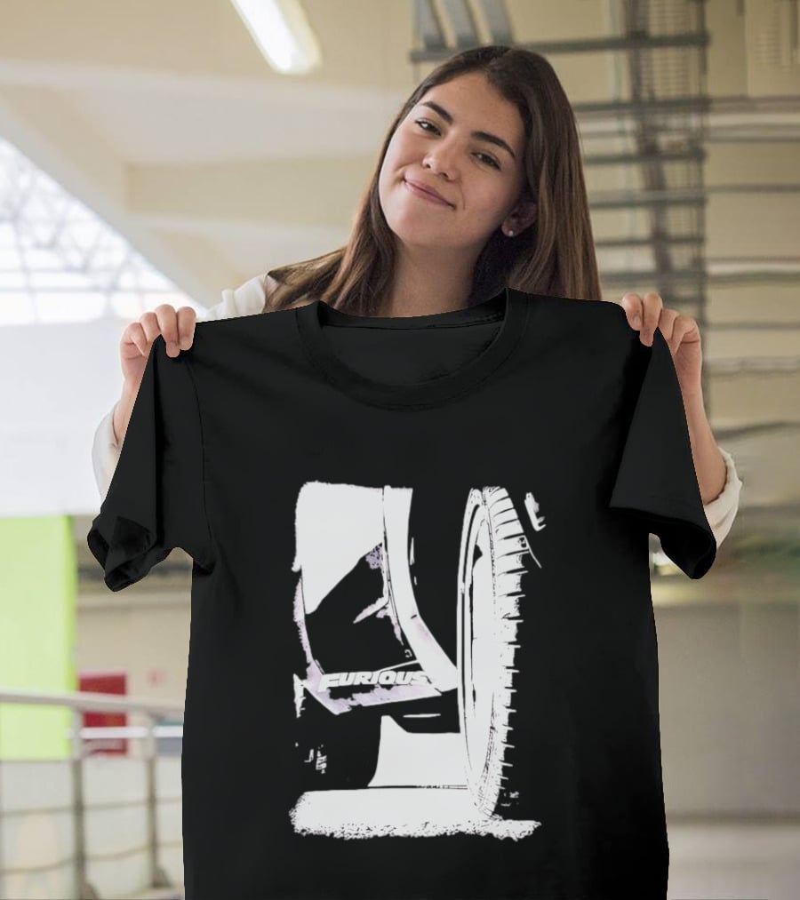 Furious 7 Universal City Studios Film Franchise Automotive Wheel Tire Rim T-Shirt