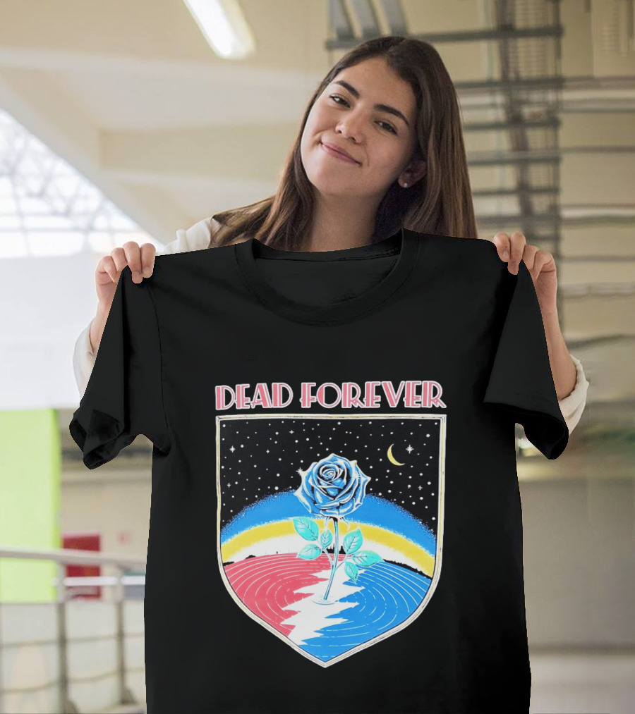 Grateful Dead Forever Rose Skull Rainbow Night Sky Moon Dead60 T-Shirt