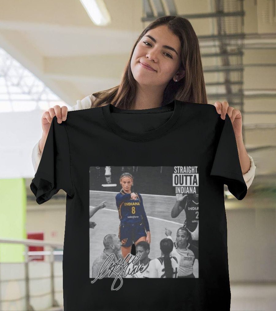 Sophie Cunningham Straight Outta Indiana Indiana Fever T-Shirt