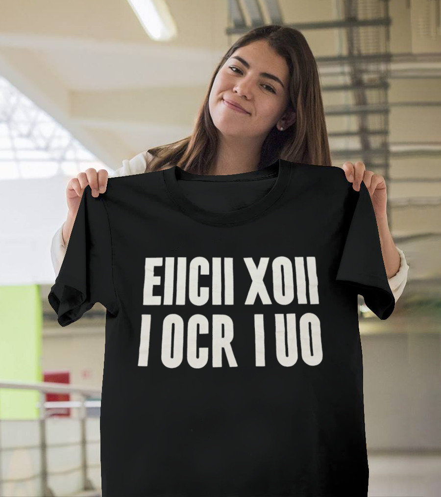 Stencil Block EHCII XII I OCR IUO T-Shirt