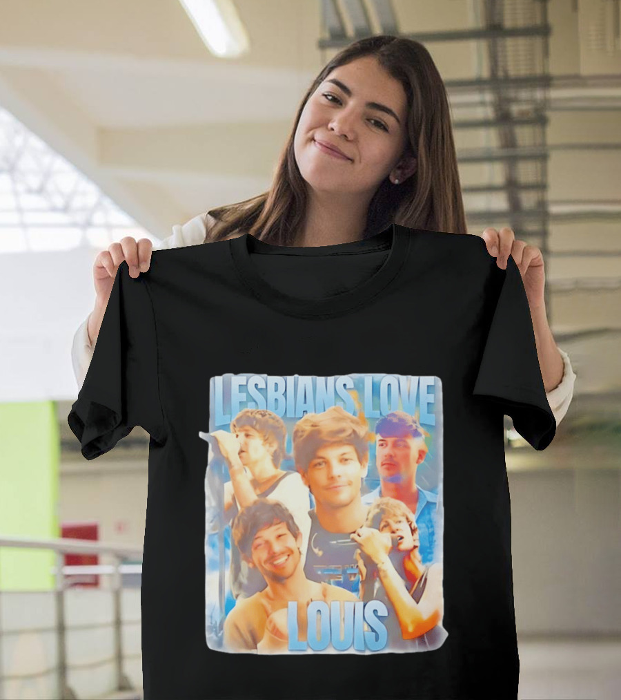 Lesbians Love Louis Tomlinson Faces T-Shirt