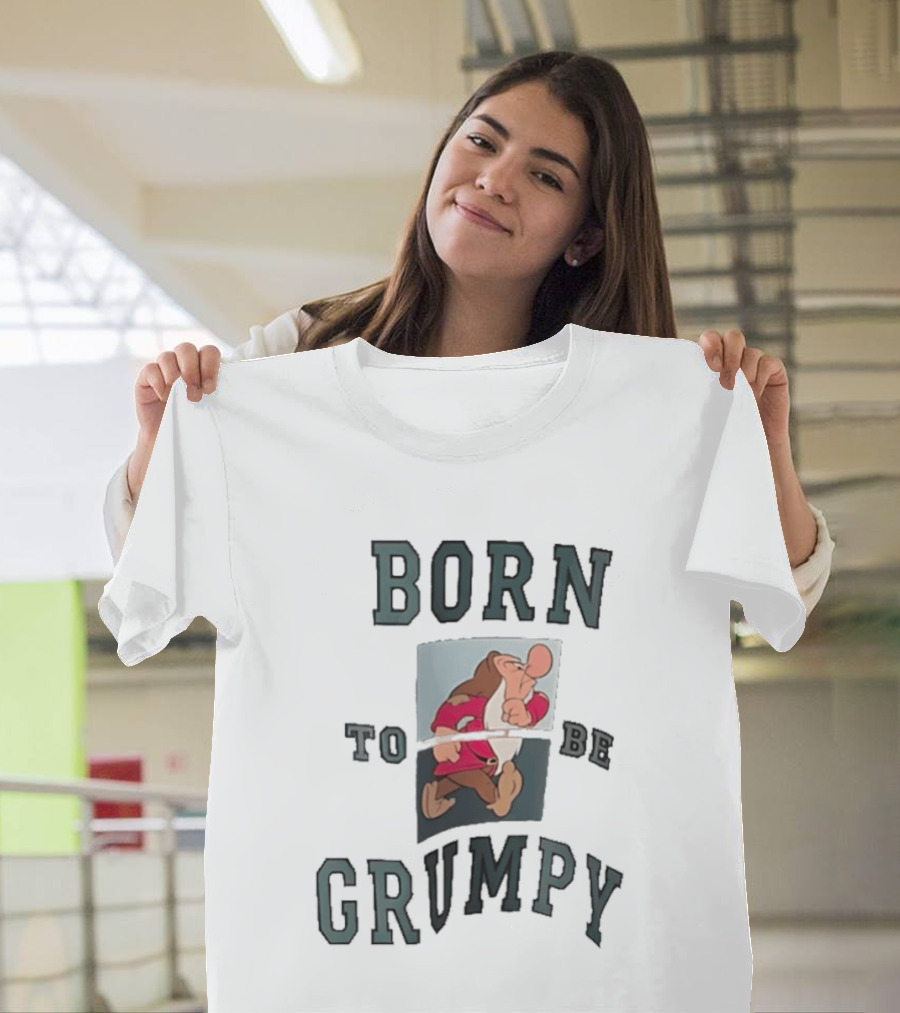 Born To Be Grumpy Dwarf Character With Red Outfit T-Shirt