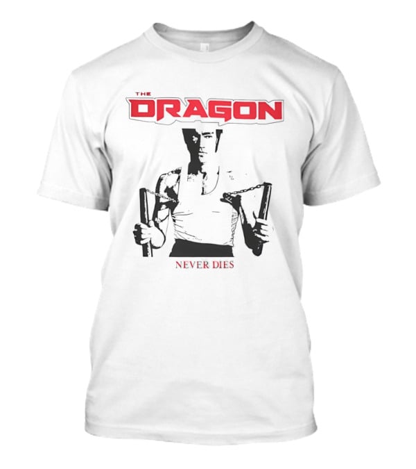The Dragon Never Dies Bruce Lee Nunchaku T-Shirt
