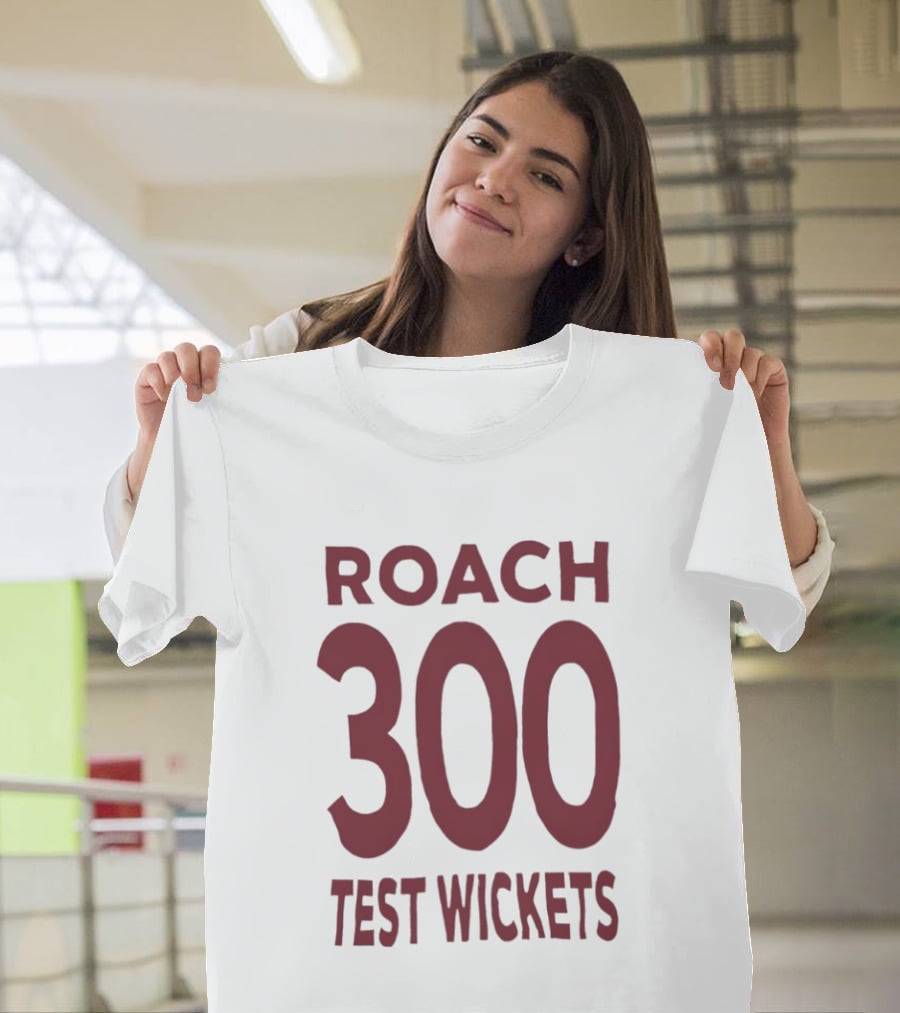 Roach 300 Test Wickets West Indies Cricket Milestone T-Shirt
