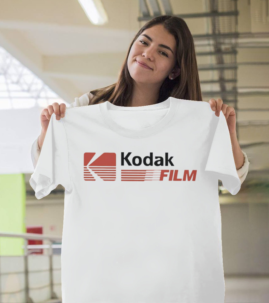 Kodak Film Vintage Logo With Retro Red Stripes T-Shirt