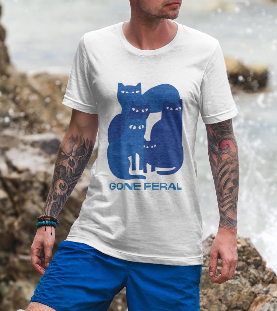 Gone Feral Cats Group T-Shirt