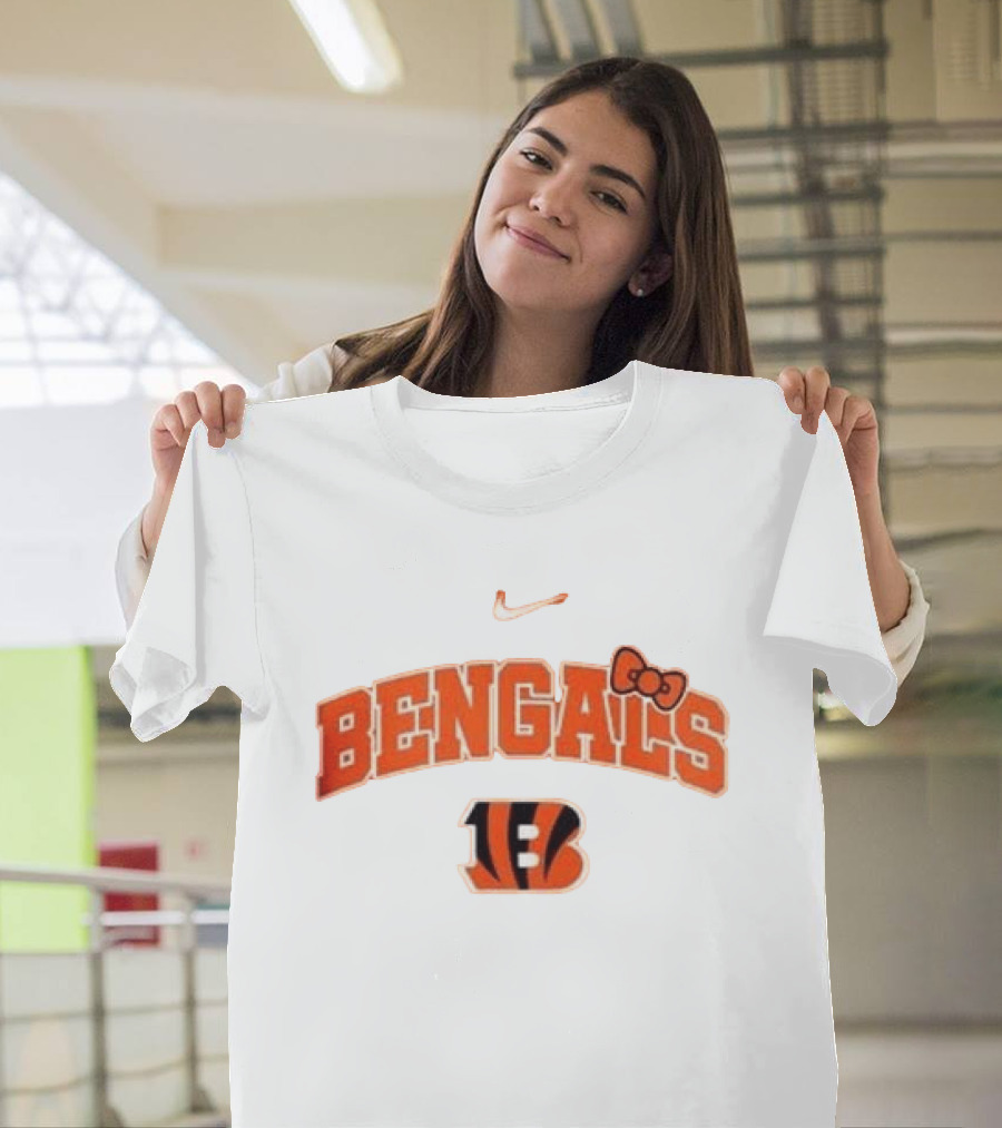 Nike Bengals Hello Kitty Bow Collaboration T-Shirt