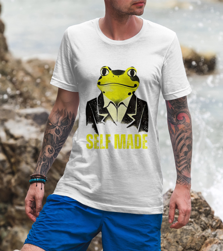 Frog In Business Suit Self Made T-Shirt