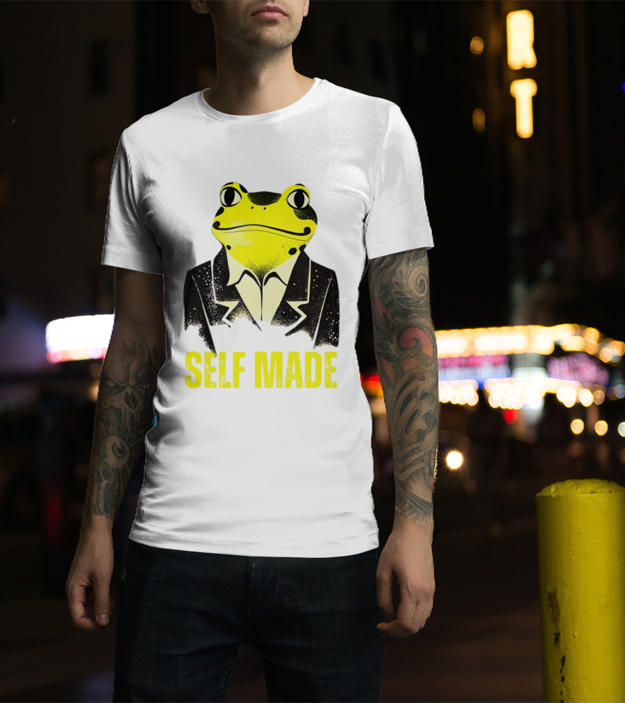 Frog In Business Suit Self Made T-Shirt