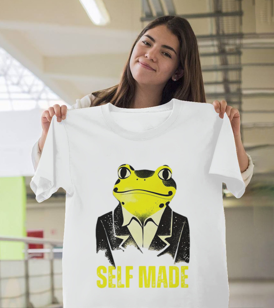 Frog In Business Suit Self Made T-Shirt