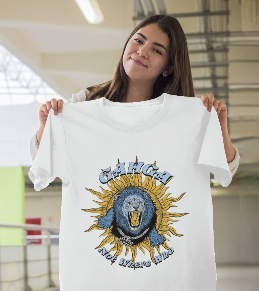 Ganga Three Eyed Lion Sunburst Apollo Not Where Who T-Shirt