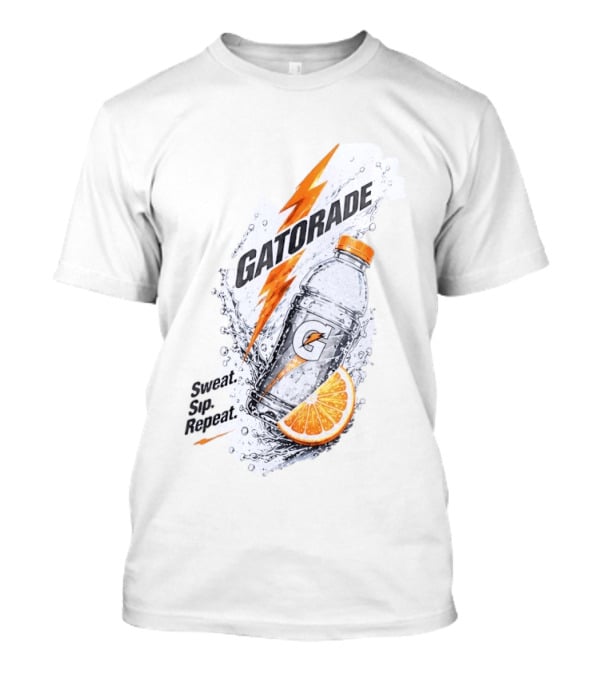 Gatorade Sweat Sip Repeat Lightning Bolt Orange Slice Bottle T-Shirt