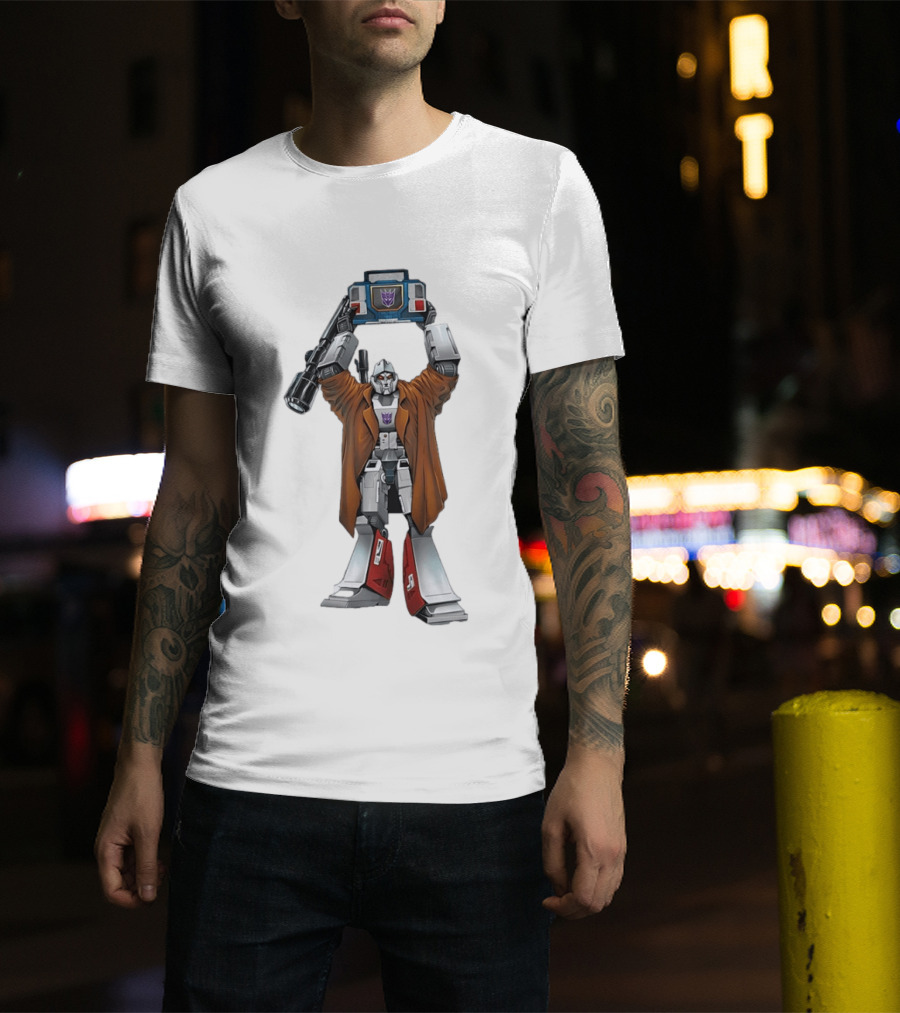 Megatron Lifting Soundwave 80s Transformers Decepticon T-Shirt