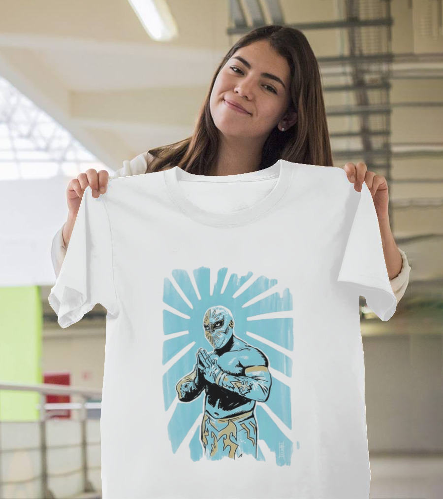 Místico Lucha Libre Wrestler CMLL Wrestling Masked Starburst T-Shirt