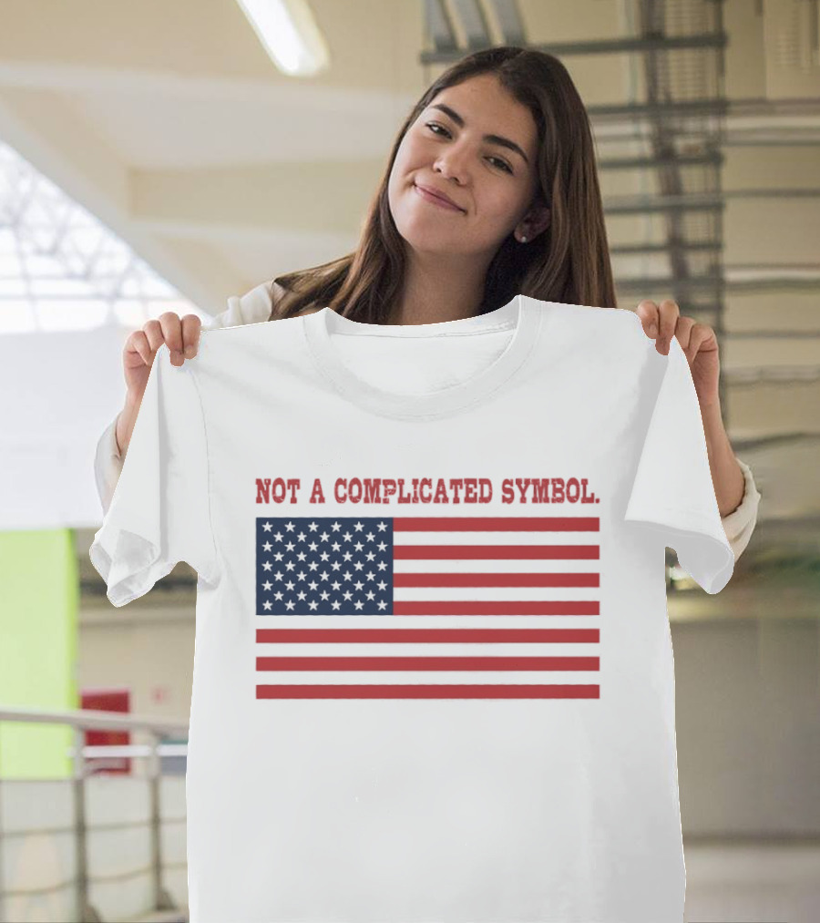 Not A Complicated Symbol United States Flag T-Shirt