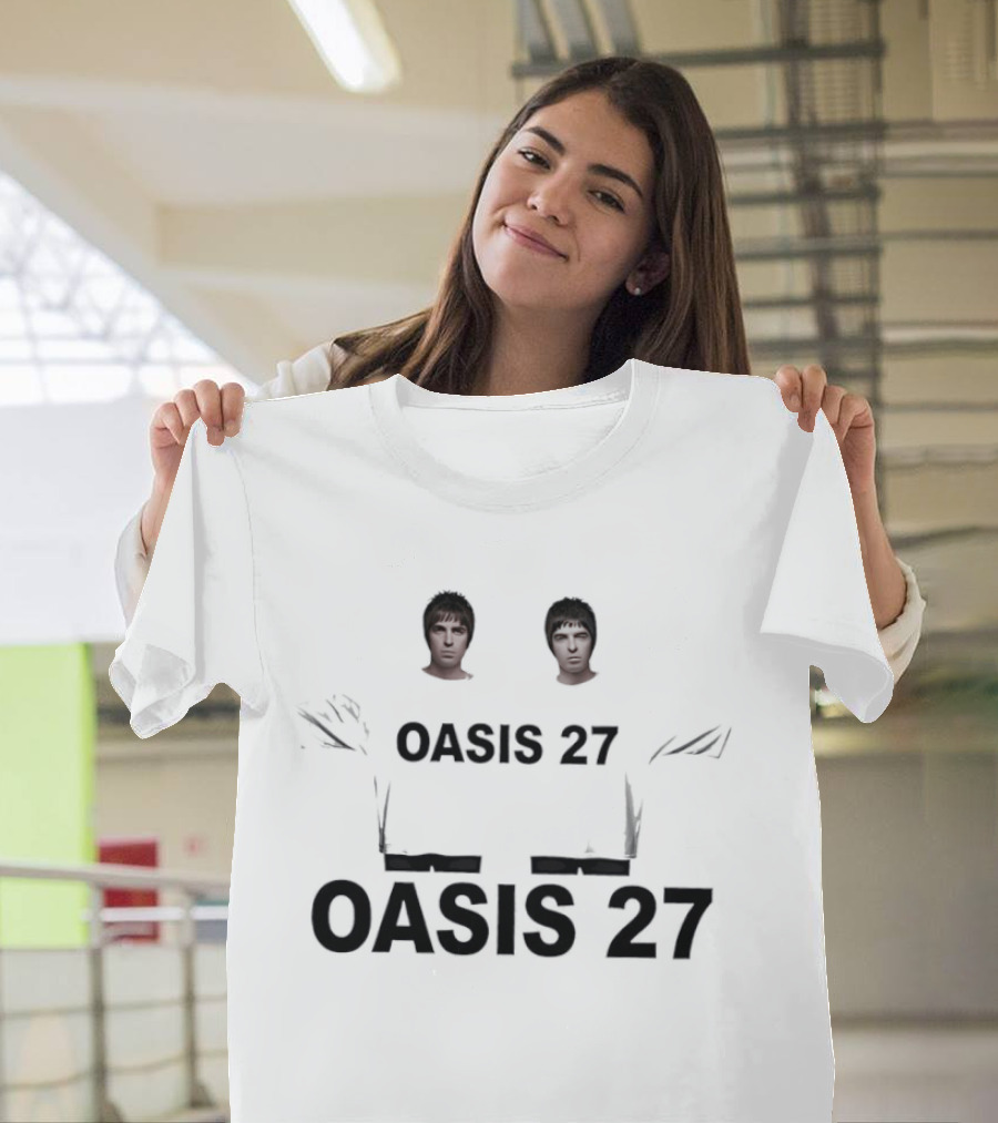 Oasis 27 Two Men Faces T-Shirt