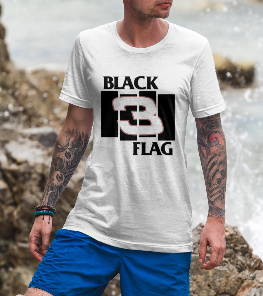 Black 3 Flag T-Shirt