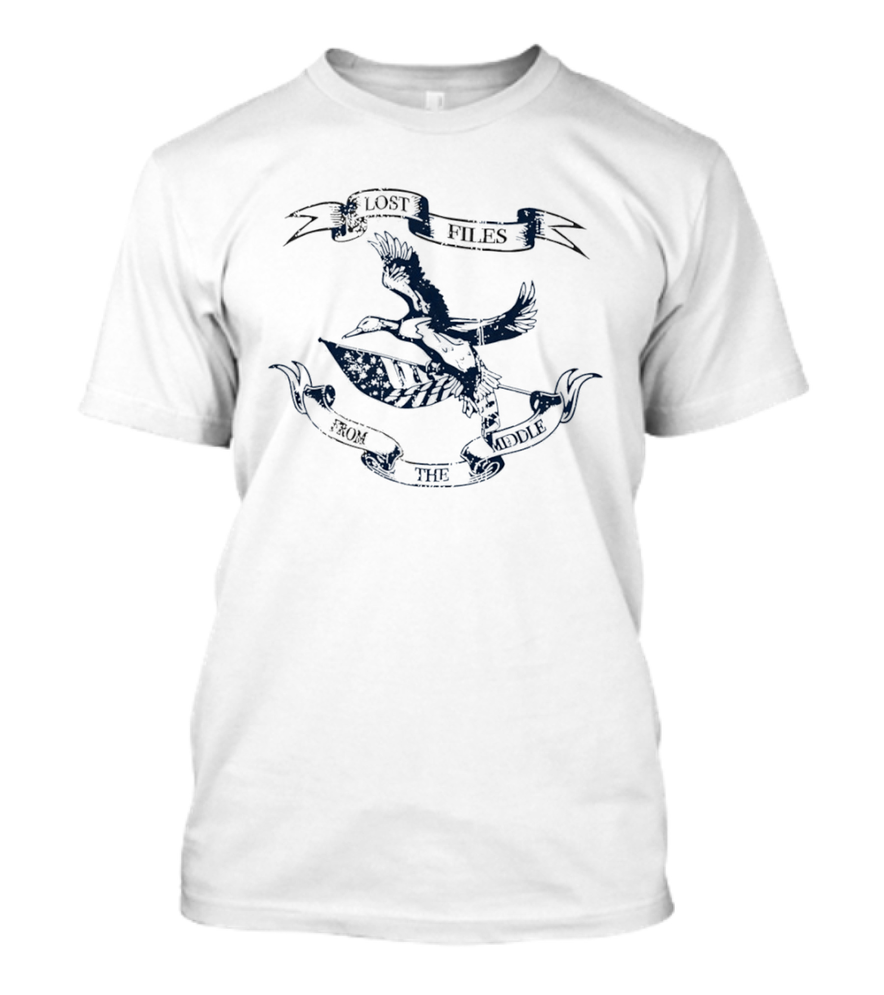 Lost Files From The Middle Duck American Flag T-Shirt