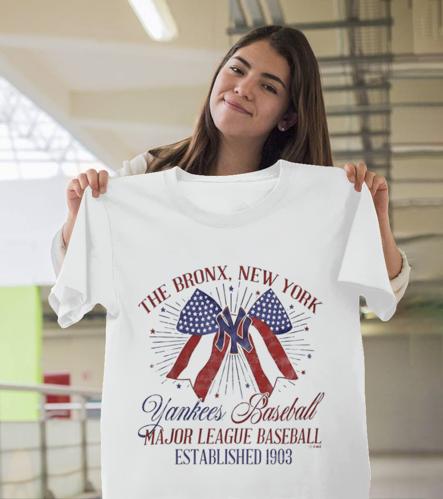 The Bronx New York Yankees Baseball Major League Established 1903 T-Shirt