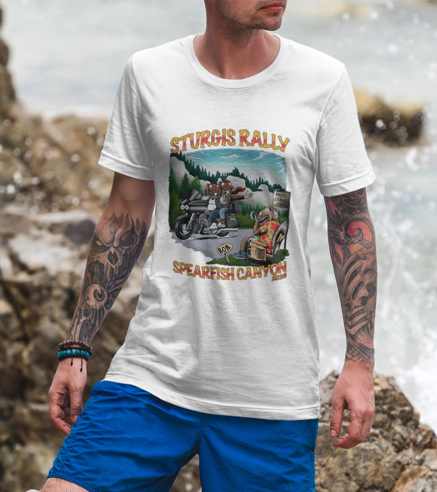 Sturgis Rally 2020 Squirrels Riding Motorcycle Spearfish Canyon T-Shirt
