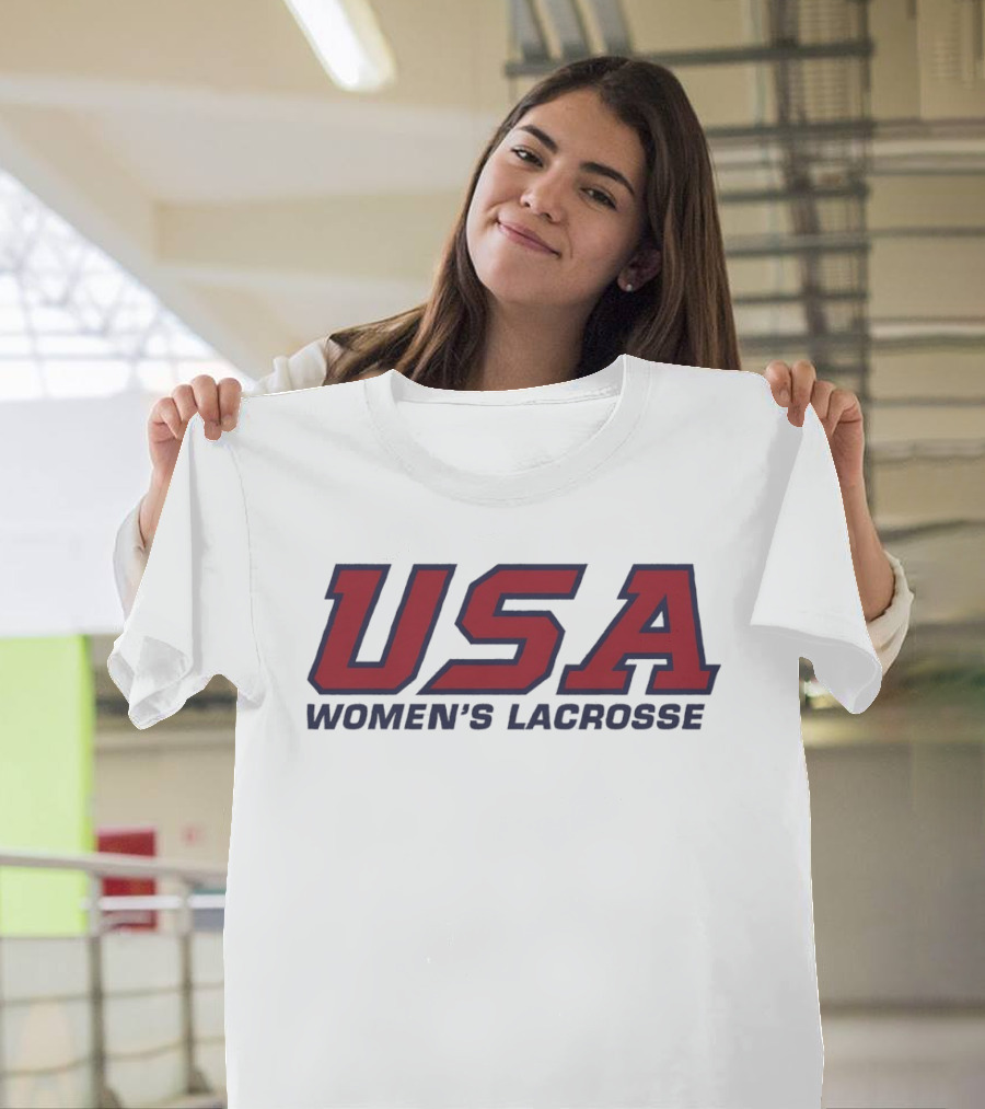 USA Women's Lacrosse Team Red Blue T-Shirt