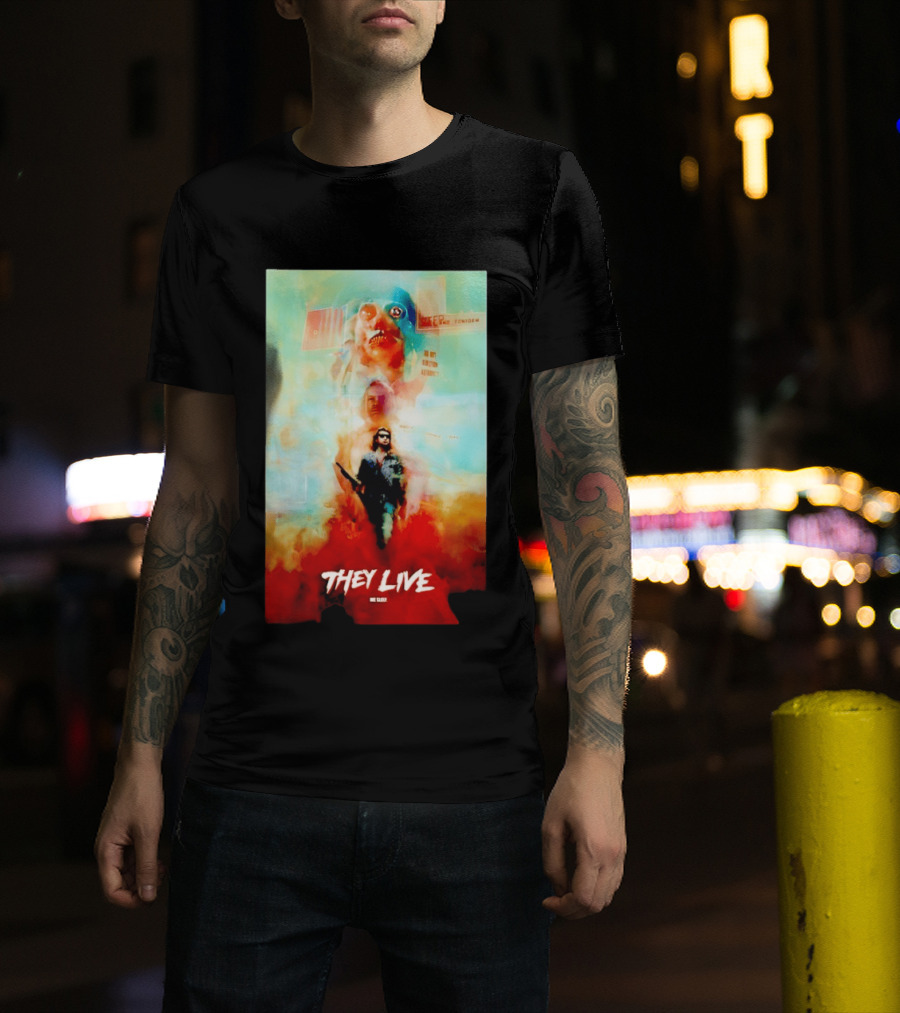 They Live John Nada Sci Fi Surreal Movie Film T-Shirt