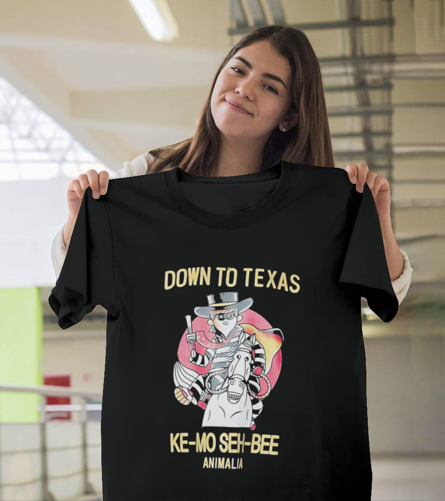Down To Texas Ke Mo Seh Bee Animalia Bandit T-Shirt