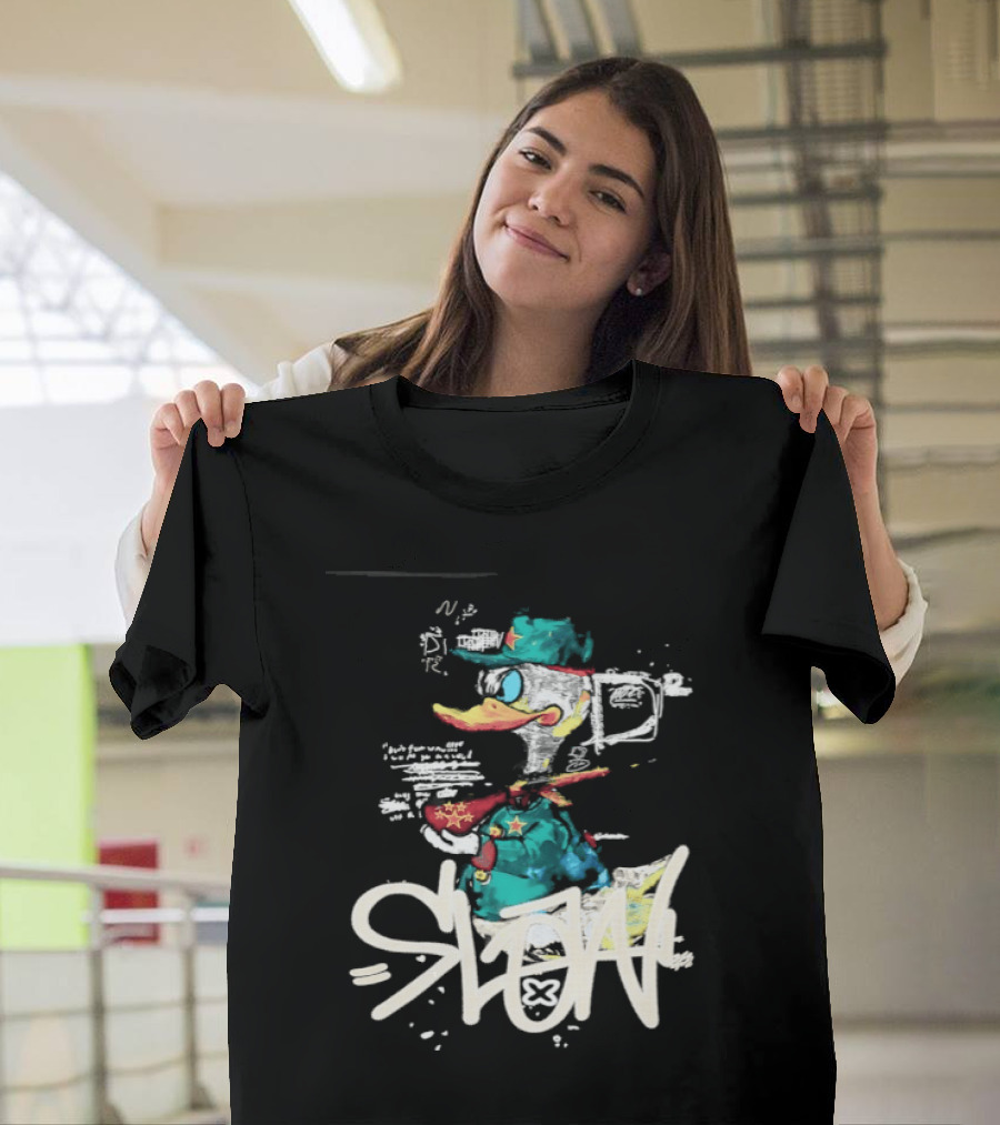 Donald Duck Soldier Streetwear DR D2 Fashion T-Shirt