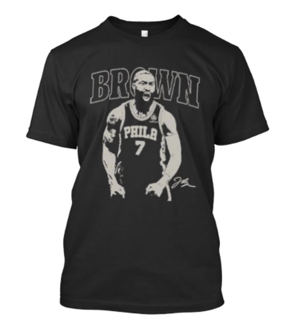 Brown Philadelphia 76ers No 7 Player T-Shirt