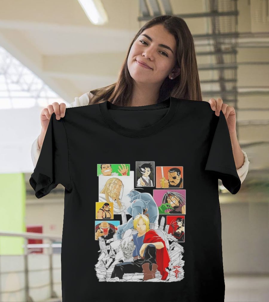 Fullmetal Alchemist Iconic Characters Edward Elric And Alphonse Collage T-Shirt