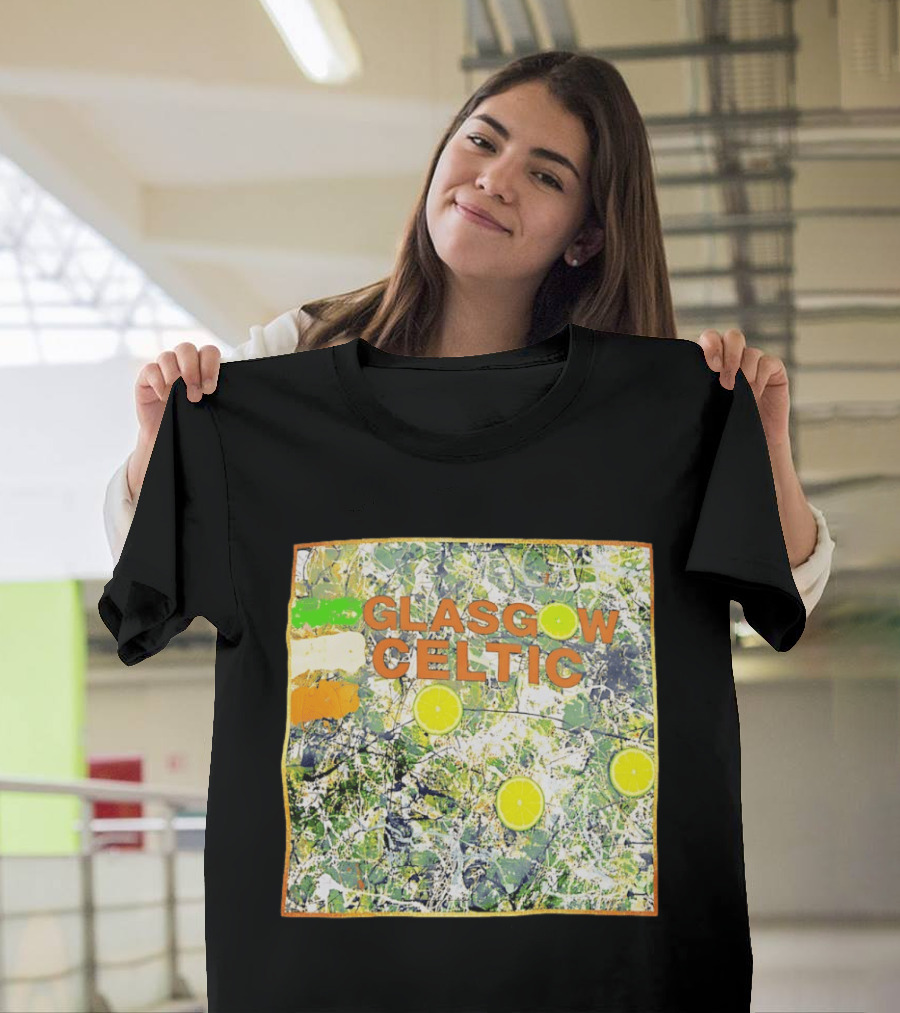 Glasgow Celtic Lime Splash Art With Citrus Accents T-Shirt