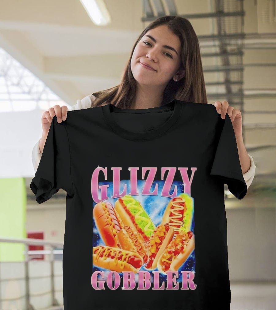 Glizzy Gobbler Hot Dogs Space Galaxy Food Extravaganza T-Shirt