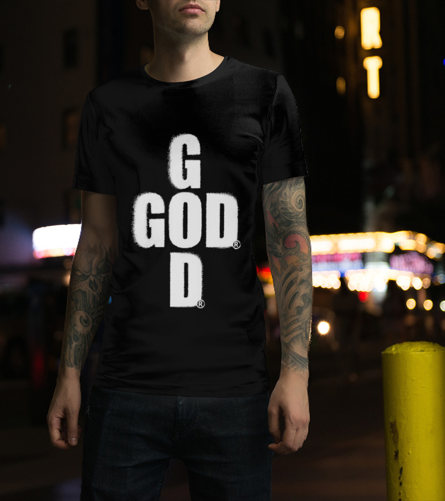GOD Cross Christian Faith Minimalist Religious T-Shirt