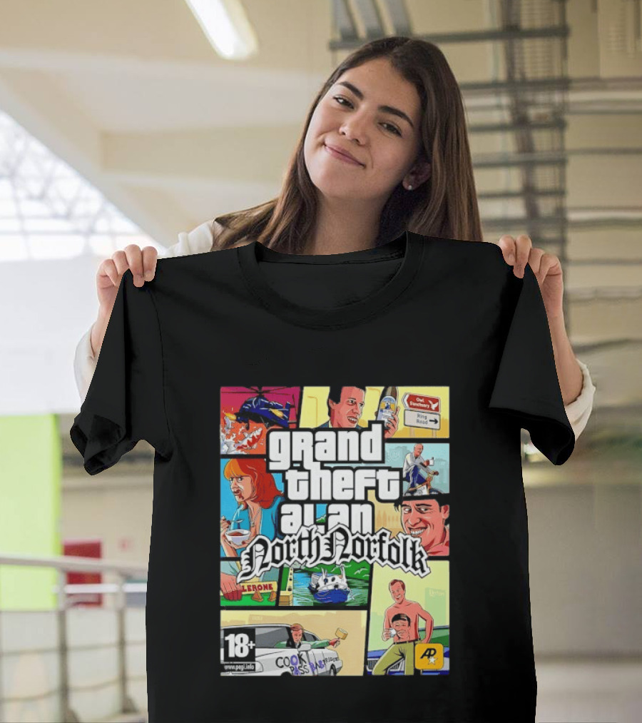 Grand Theft Alan North Norfolk Steve Coogan T-Shirt