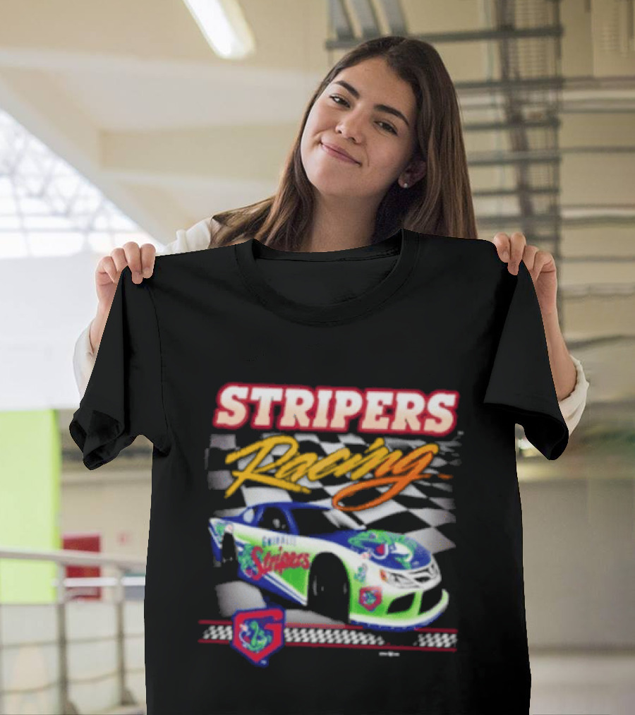 Gwinnett Stripers Racing Team Minor League Baseball Car T-Shirt