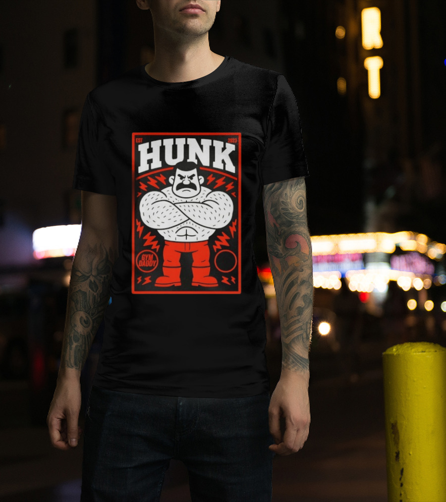 Hunk Est 2023 Gym Daddy Muscle Man T-Shirt