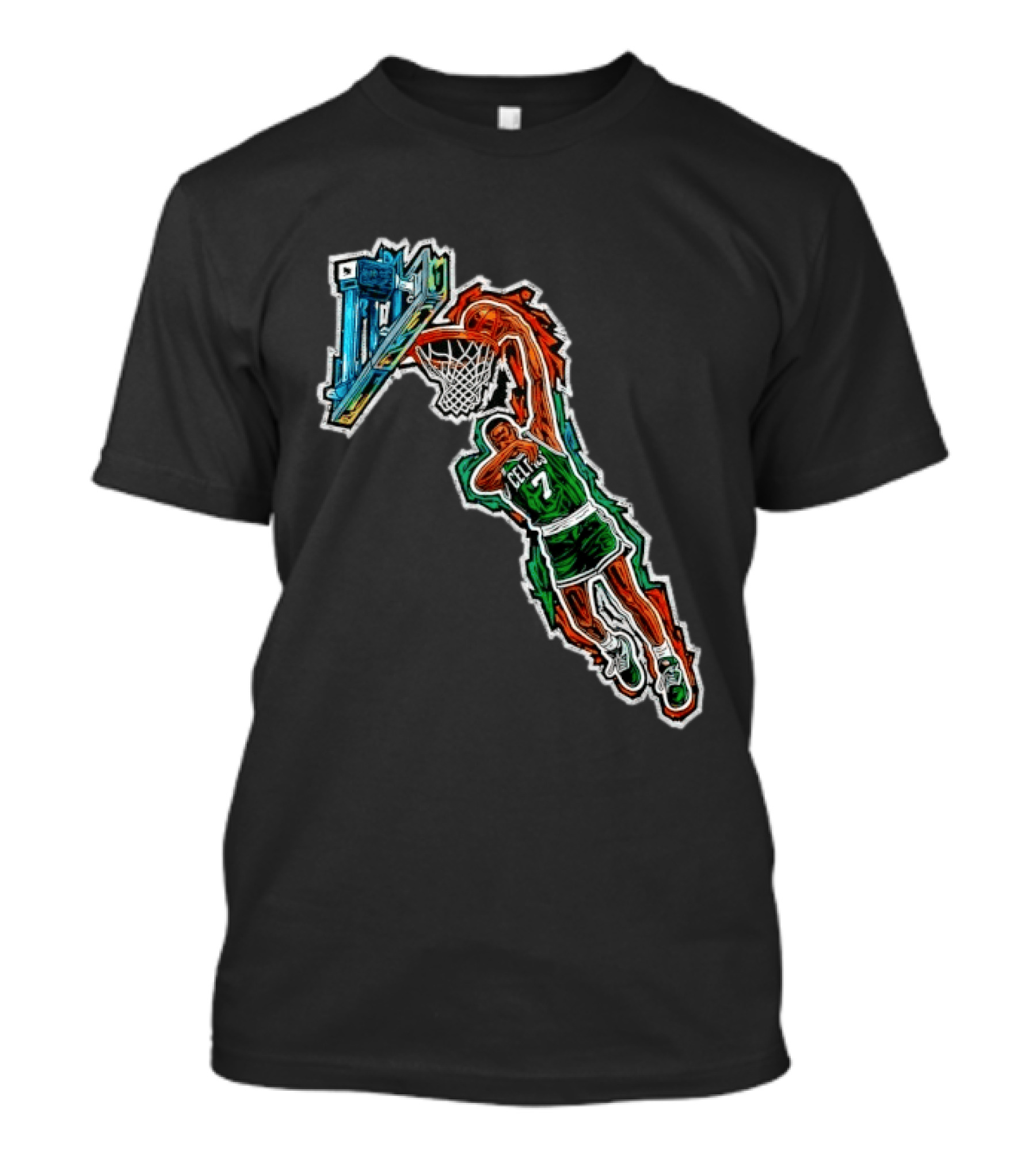 Jaylen Brown Celtics Dunk NBA Basketball 7 T-Shirt