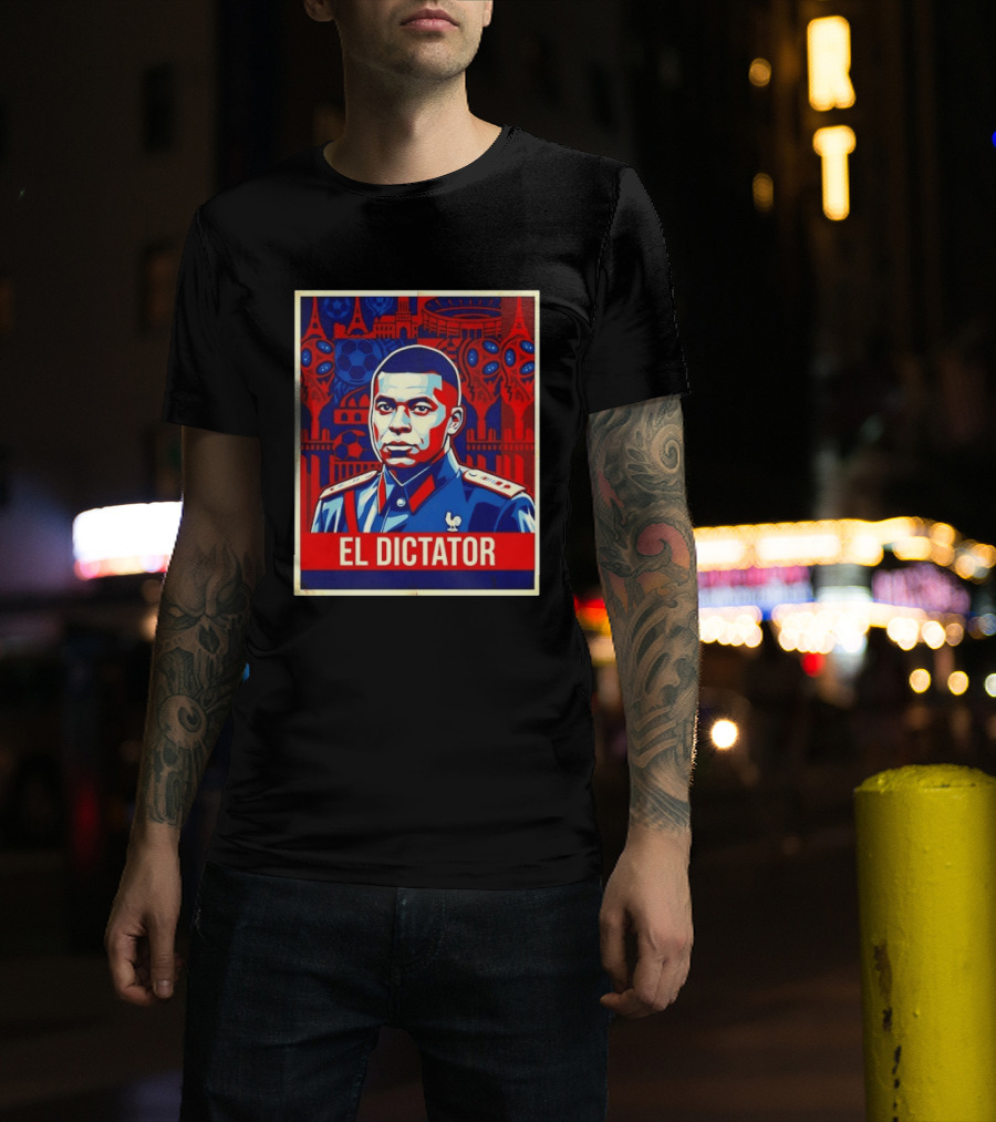 Kylian Mbappe El Dictator Paris Saint Germain Art Deco T-Shirt