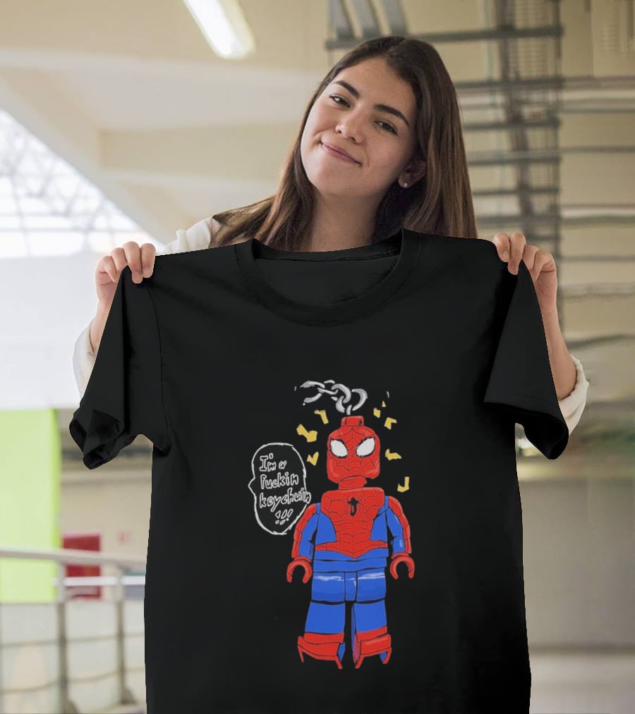 Lego Spider Man I'm A Keychain Funny Minifigure T-Shirt